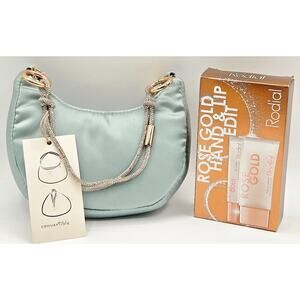 Rodial - Rose Gold Hand & Lip Edit Set NEW With Small Satin Handbag/ Clutch